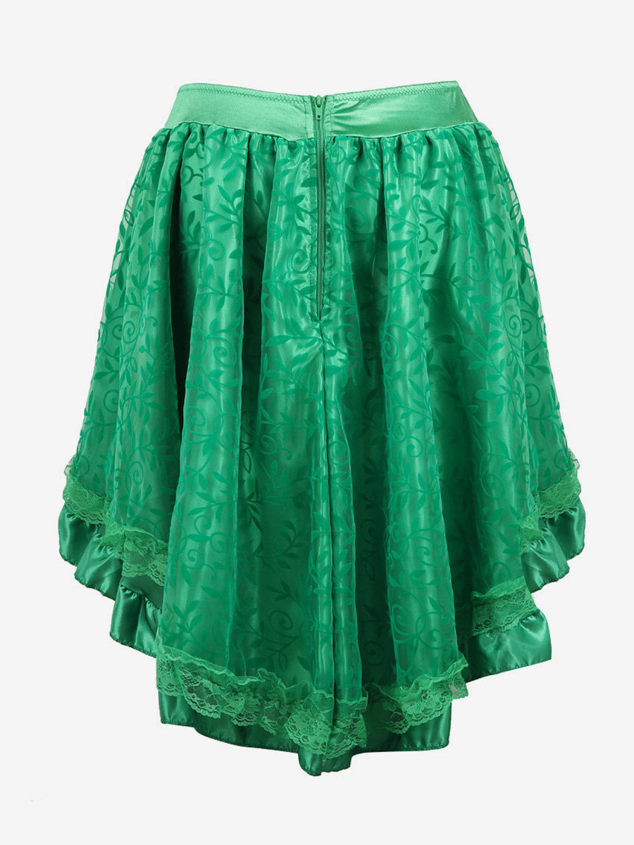 Skirts Black Tulle Raised Waist Sexy Irregular Mini Women's Bottoms