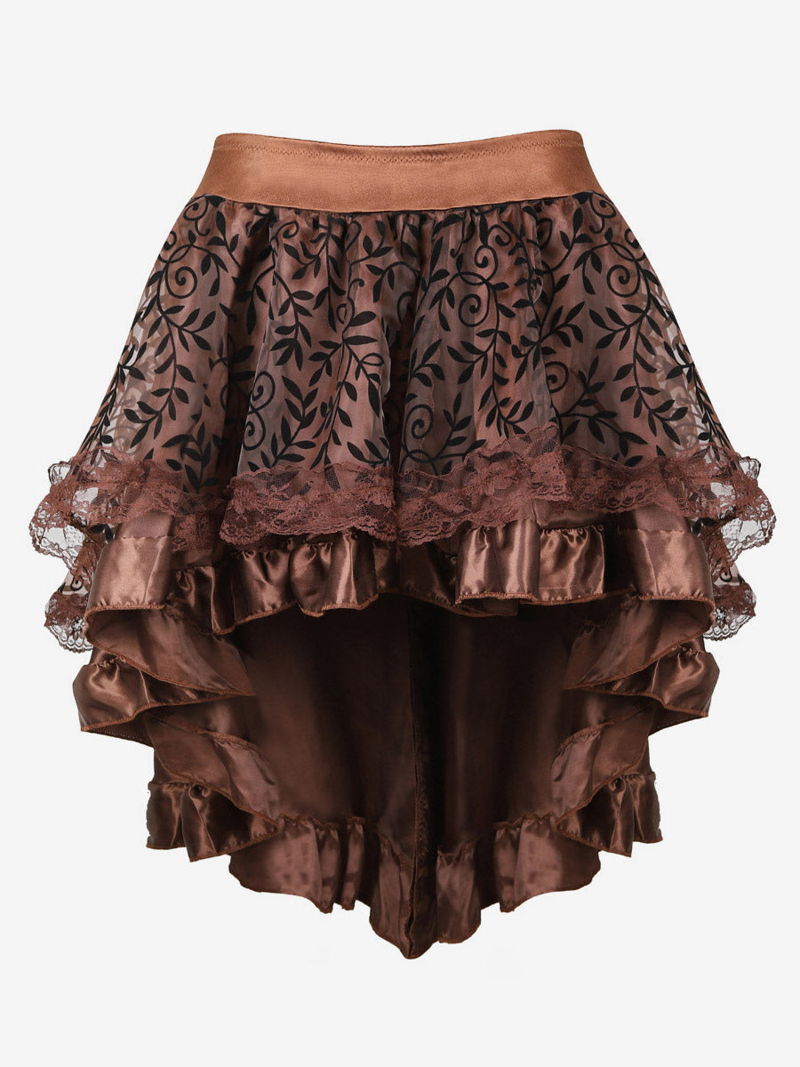 Skirts Black Tulle Raised Waist Sexy Irregular Mini Women's Bottoms