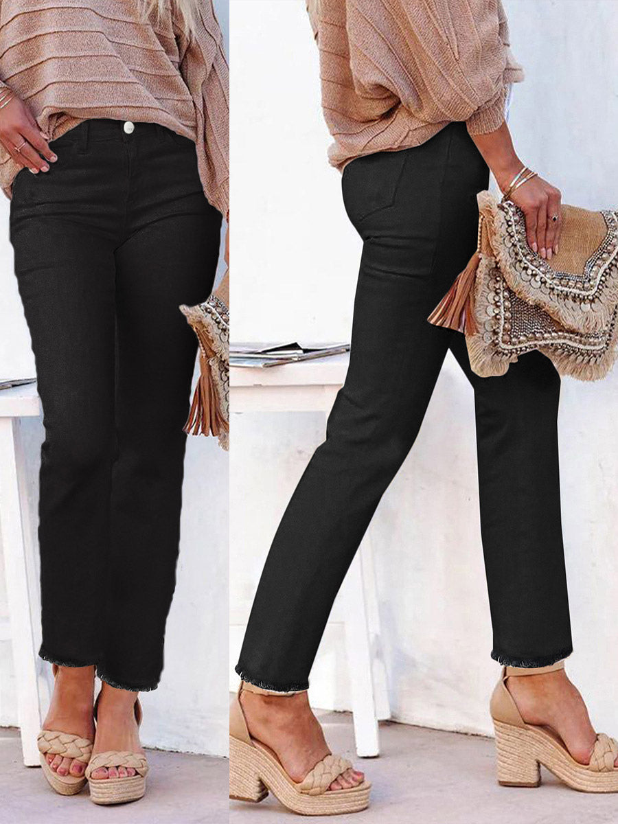 Jeans Women's For Women Straight Fashion Denim Casual Bottoms Jeans