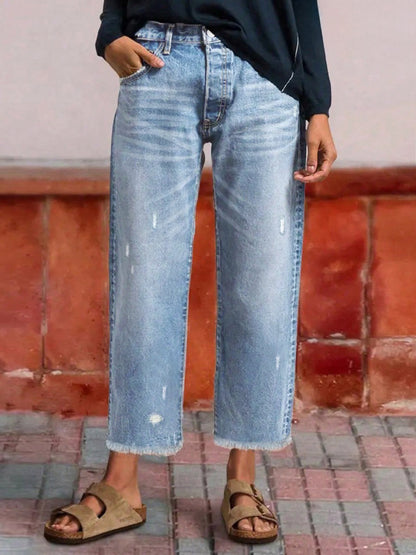 Jeans Women's Straight Charming Denim Casual Bottoms Jeans