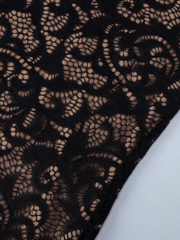 Night Out Dresses Black Lace Halter Deep V Ruffle Mini Dress Bodycon Nightclub Party Outfit