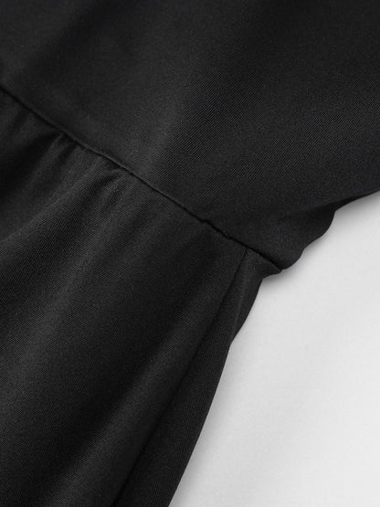 Party Dresses Black Rivet Trim Halter Open Back Bodycon Mini Dress Nightclub Party Outfit