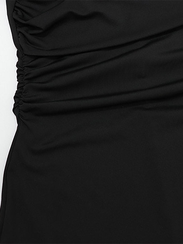 Party Dresses Off Shoulder Lace Trim Ruched Bodycon Midi Dress With Slit