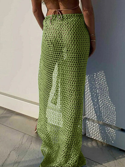 Skirts White Sexy Fishnet Summer Long Women's Bottoms