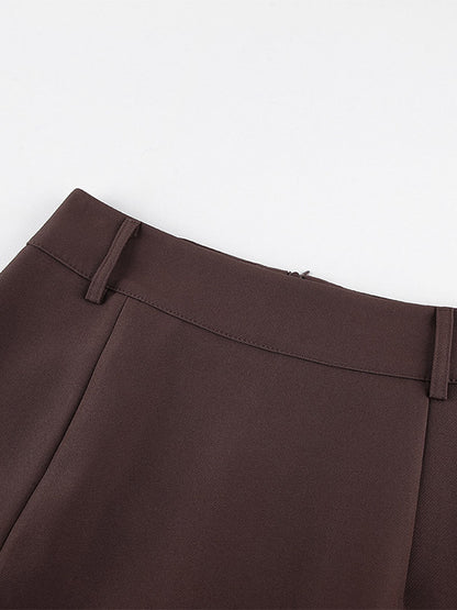 Lace Inner Front Slit High Waist Straight Midi Skirt