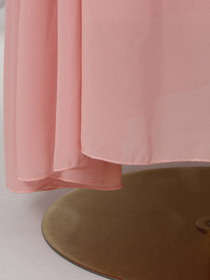 Party Dresses Sleeveless Halter V Neck Ruffle Pleated Flowy Wedding Long Maxi Dress