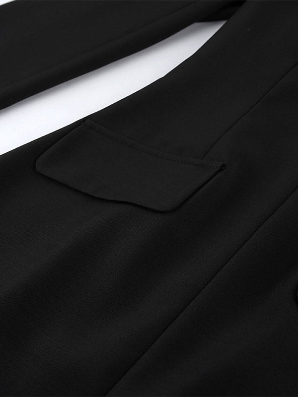Party Dresses V Neck Button Pocket Slim Fit Elegant Evening Mini Dress