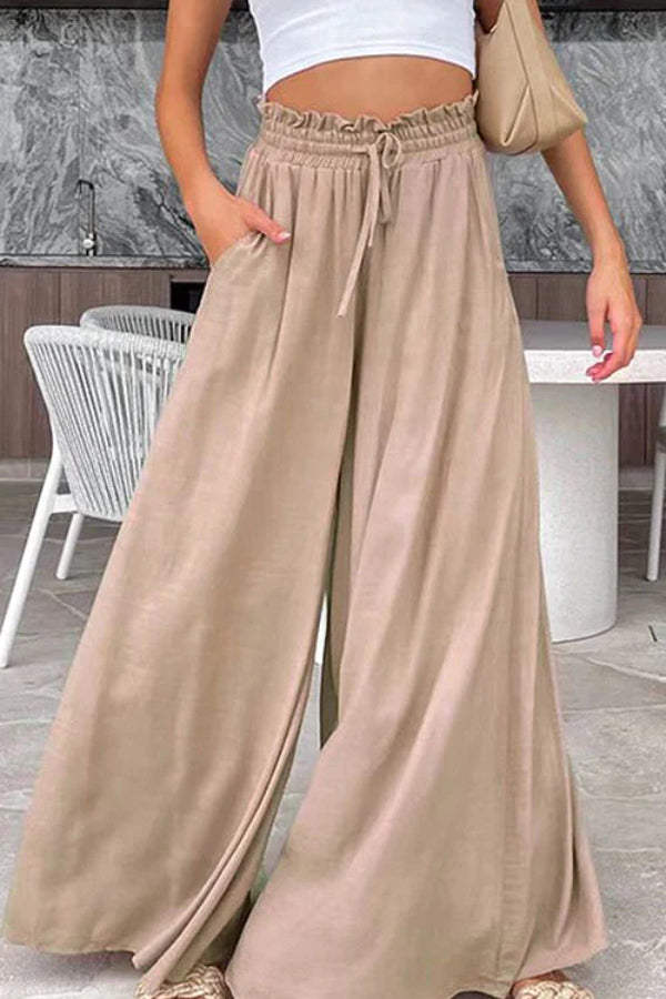 ON MY HEART WIDE LEG LINEN PANTS - 4 COLORS