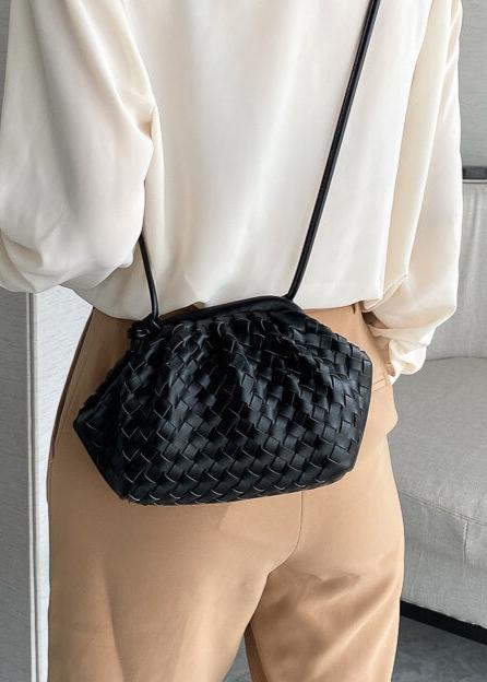 Woven-Cloud Shoulder-Crossbody Clip-Bag