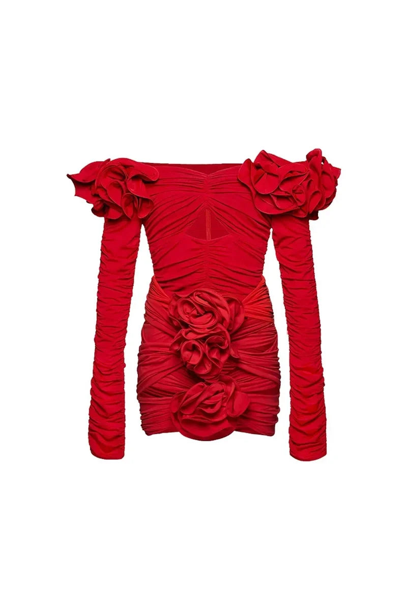 Floral Appliqué Swimsuit Set