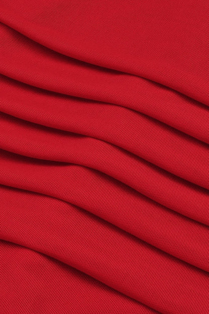 Bonnie Asymmetrical Rose Ruched Mini Dress