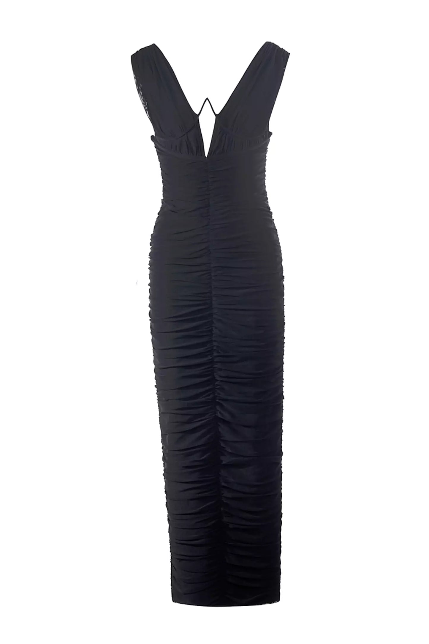 Hana Black V-neck Bandage Dress