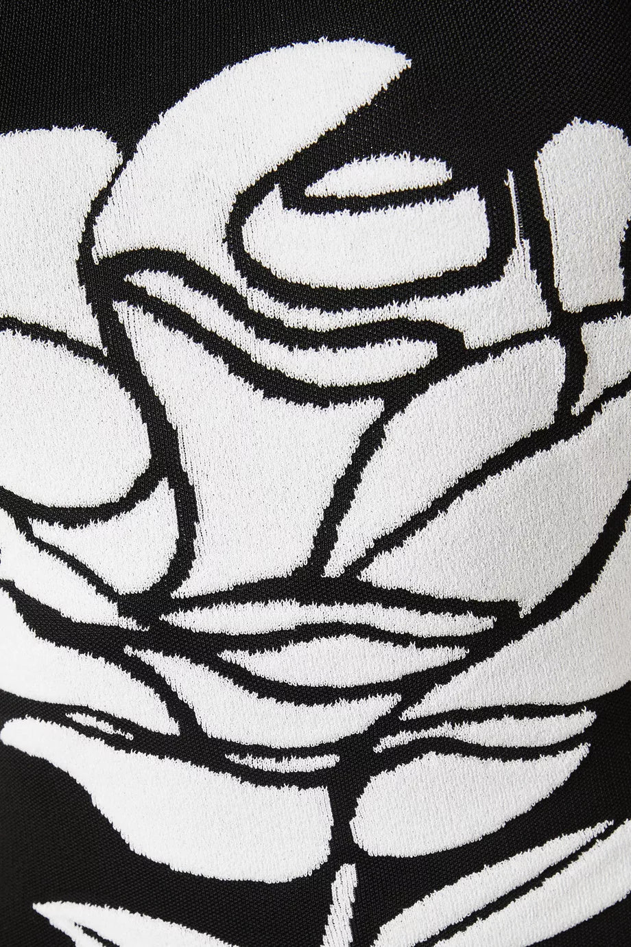 Darlene Halter Floral Open Back Midi Knit Dress