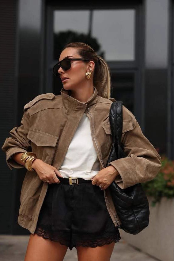 Retro Suede Short Length Jacket