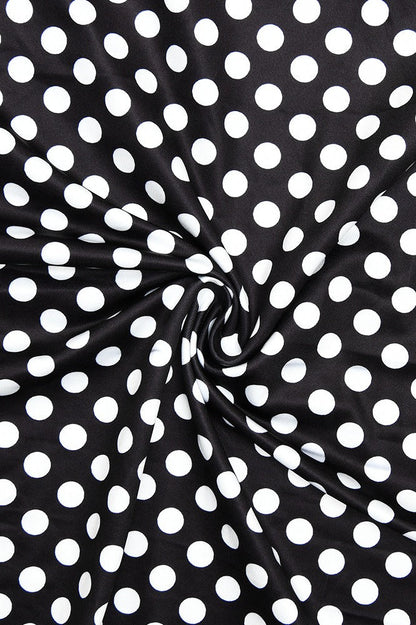 Sexy Polka Dot Halter Neck Bodycon Maxi Dress