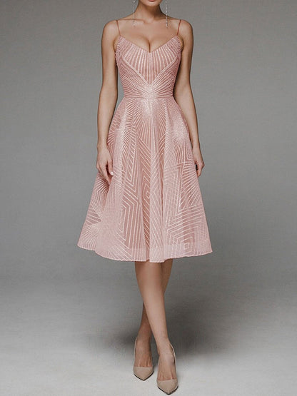 Embroidered Sleeveless Midi Dress