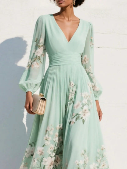 Vacation Formal Dress Printed Maxi Dresses