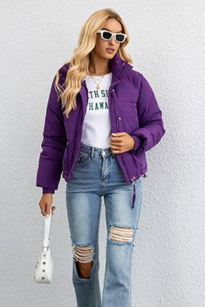 Short Stand Collar Puffer Coat