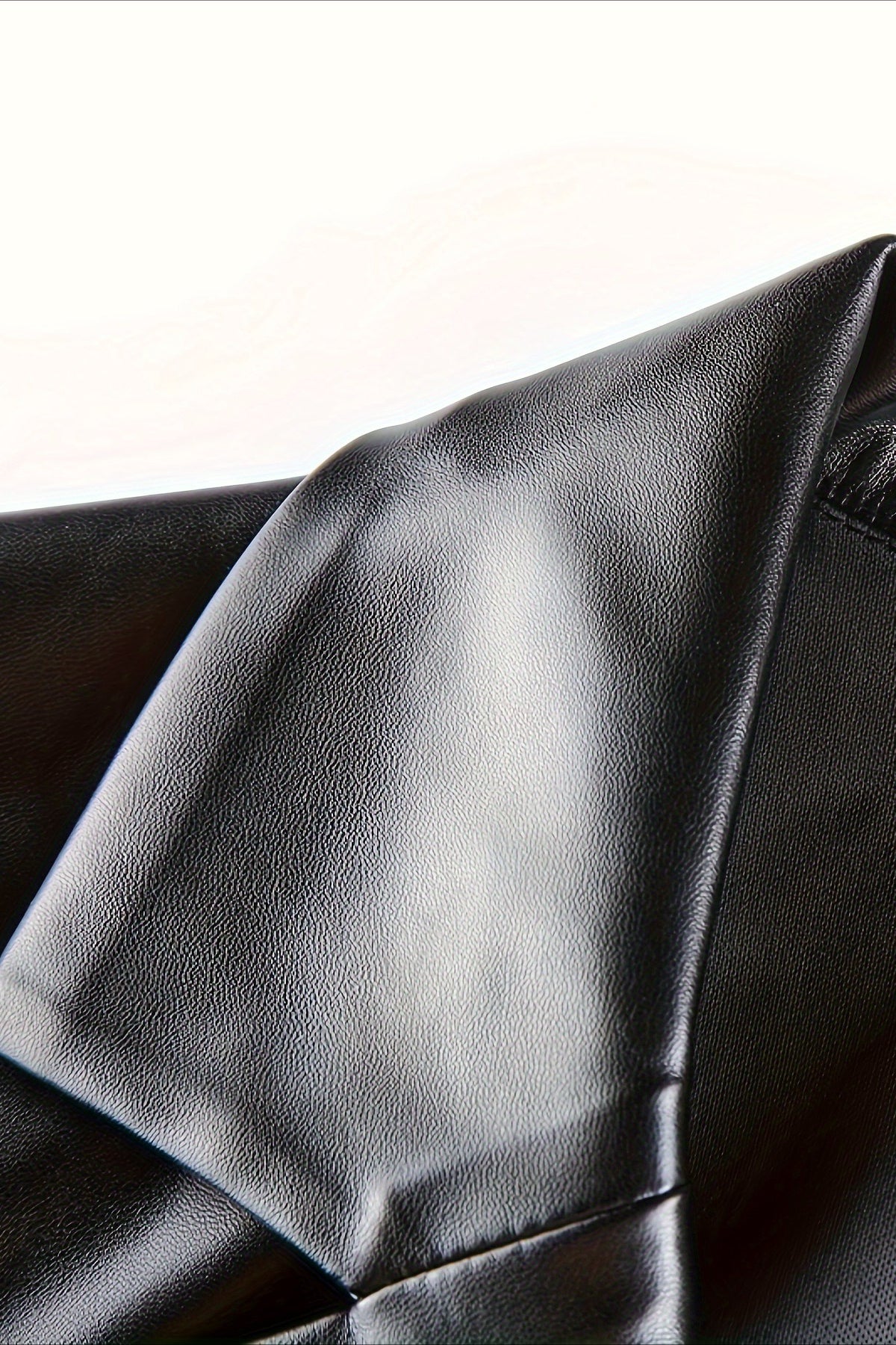 Elegant Loose PU Blazer Coat