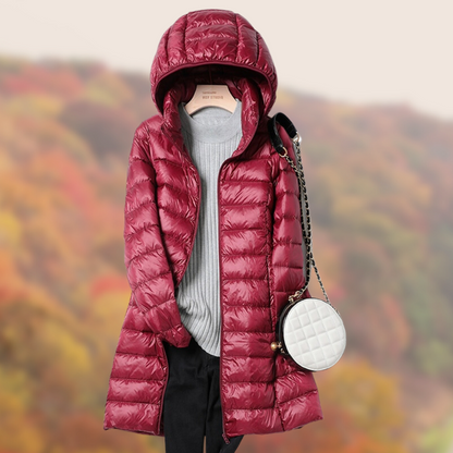 | Women’s Slim-Fit Hooded Puffer Jacket