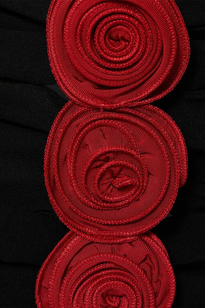 Sarah Floral Applique Cutout Mini Dress