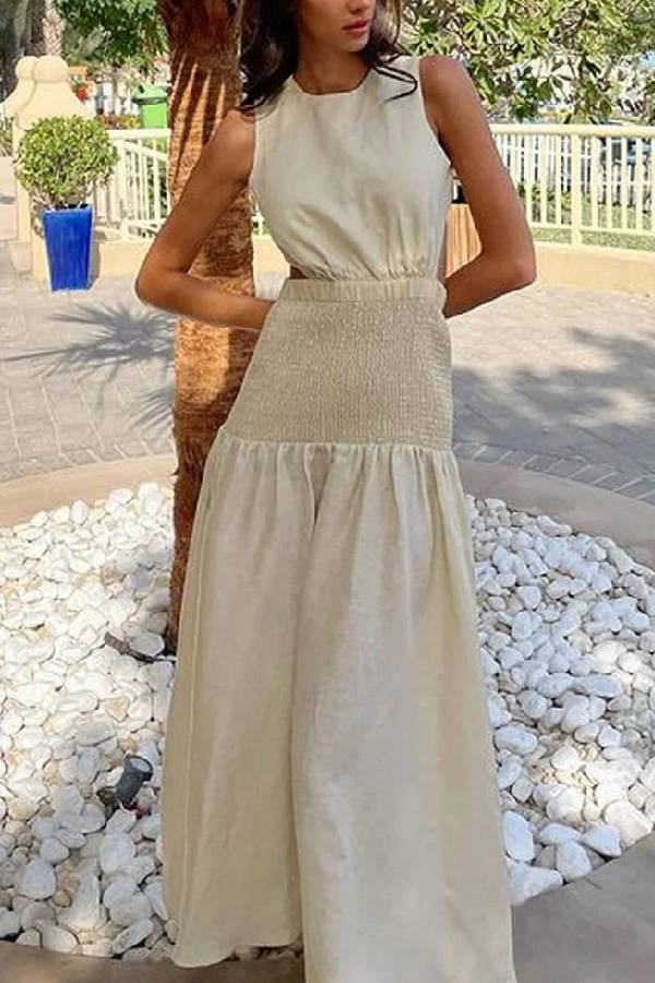Casual Sleeveless Backless Dress