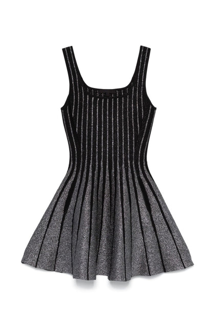 Arlene Square Neck Stripe Mini Dress