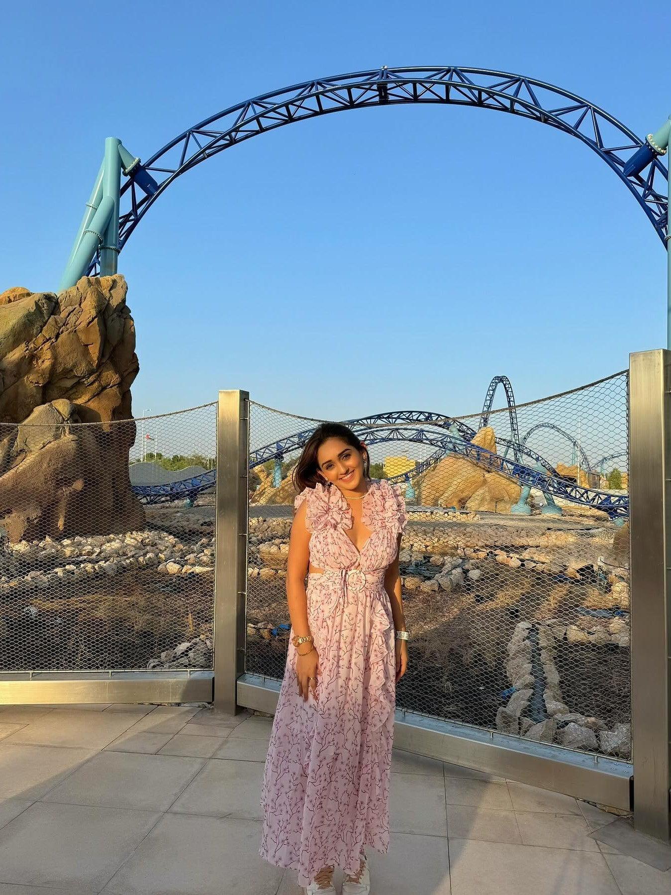 Floral Print Hollow Out Cutout Deep V Plunge Ruffled Backless Dress