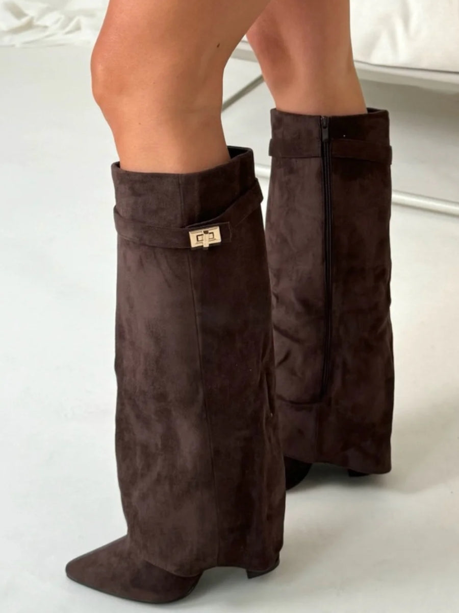 The Emily — Thigh-High Boots with Buckle Detail