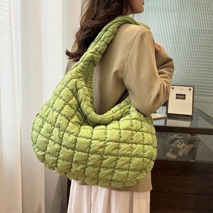 Meridress Lightweight Quilted Grid Puffer Tote Bag