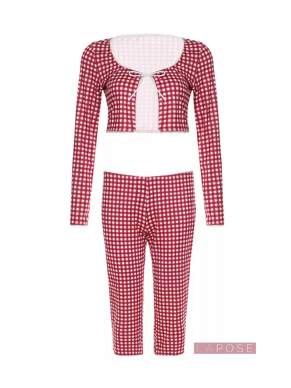 Nashla Gingham Pants Set