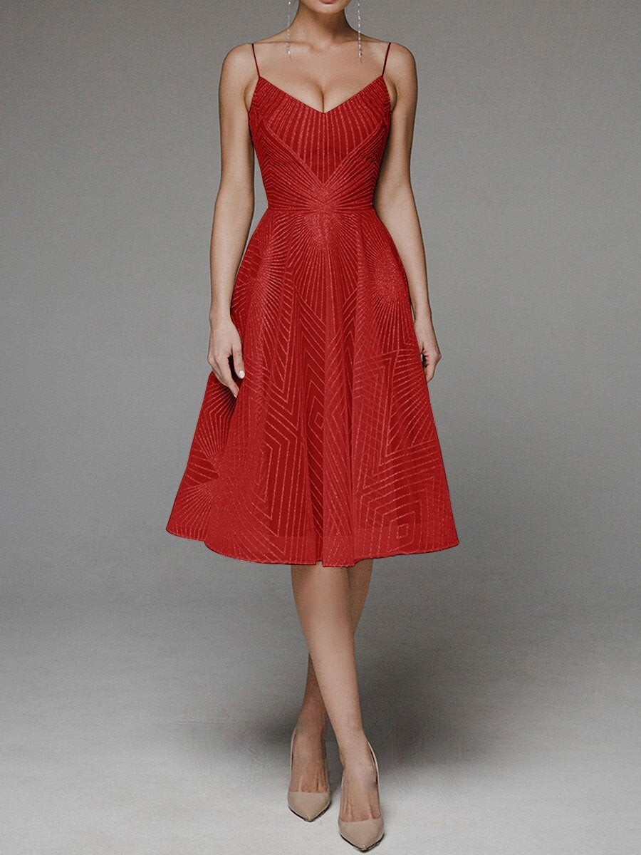 Embroidered Sleeveless Midi Dress