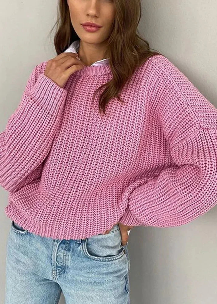 Blush Breeze Knit Pullover