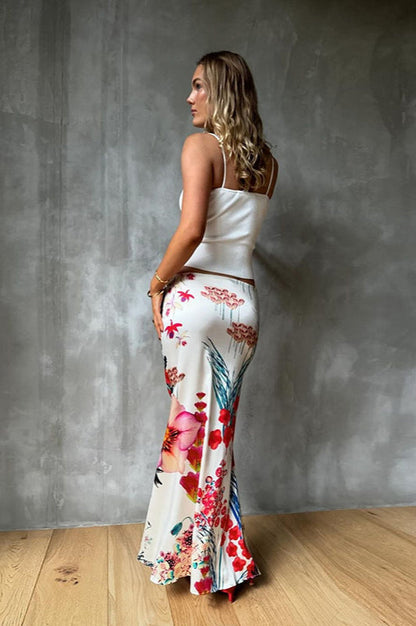 Digital Print High Waist Bodycon Skirt