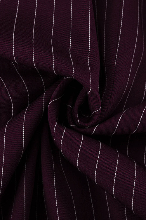 Lace Striped Loose Flared Sleeve Blazer Coat