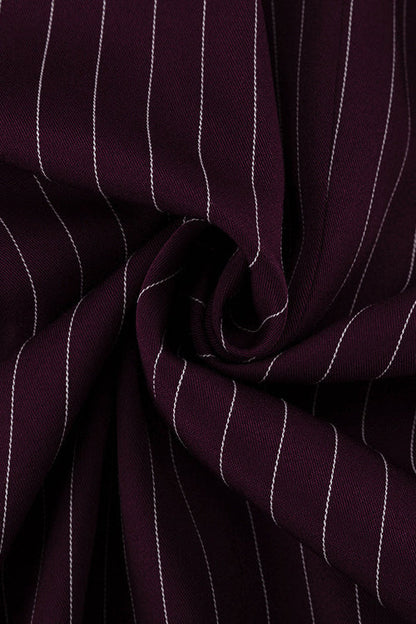 Lace Striped Loose Flared Sleeve Blazer Coat