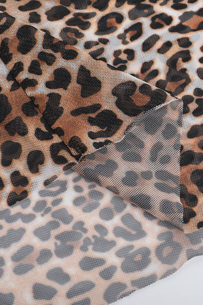 Leopard Print Slit Vacation Maxi Dress