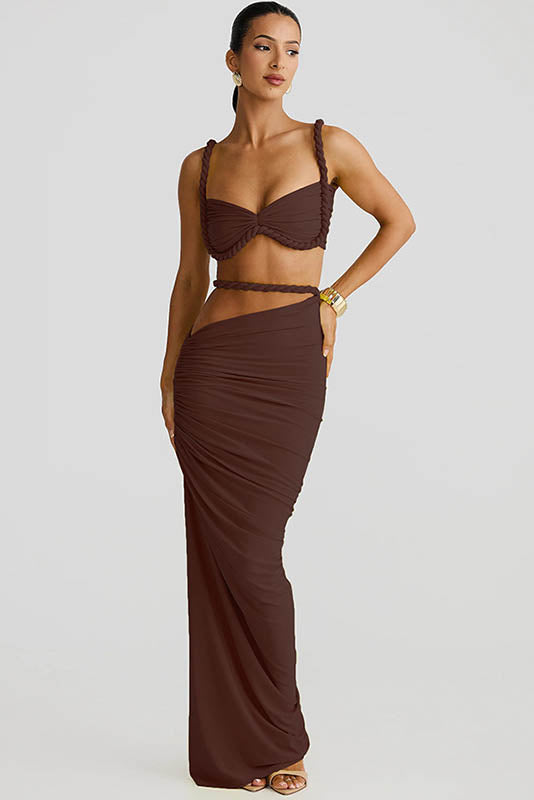 Apricot Breeze Skirt Set