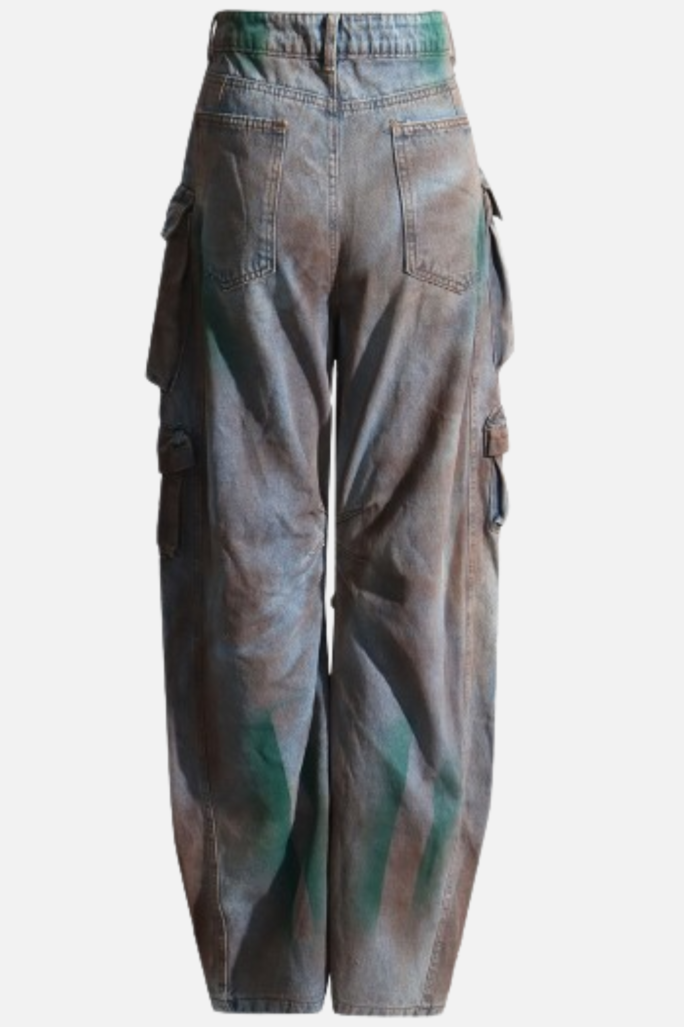 Kynlee Distressed Cargo Denim Jeans