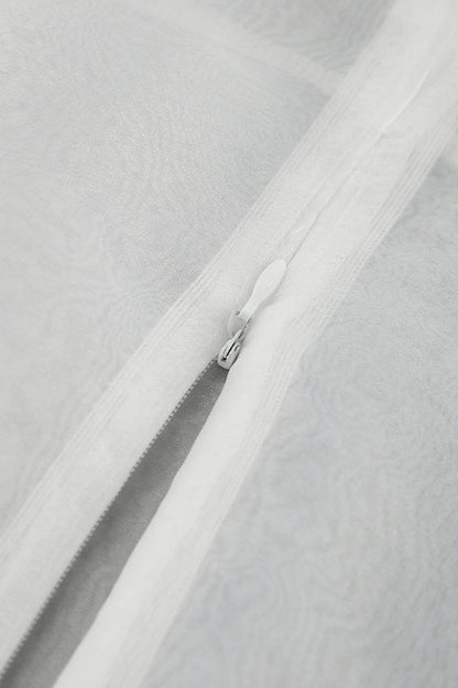 White High-Waist Split Maxi Skirt