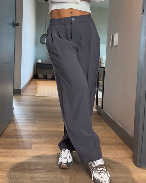 Loose Elastic Waist Casual Pants (Pre-Sale)