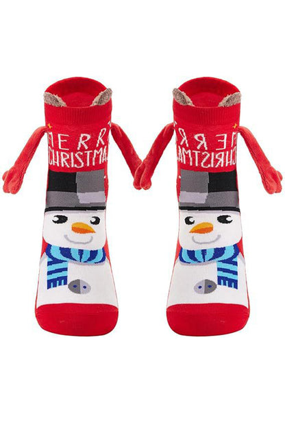 Christmas Cute Couple Magnetic Socks
