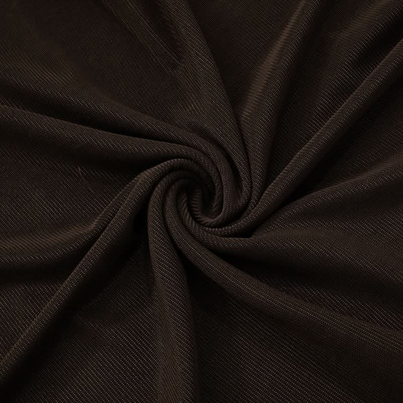 Halter cowl neck mesh pleated backless maxi dress