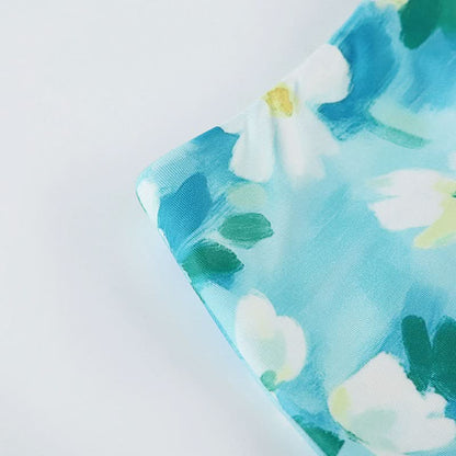 Flower print contrast mini skirt