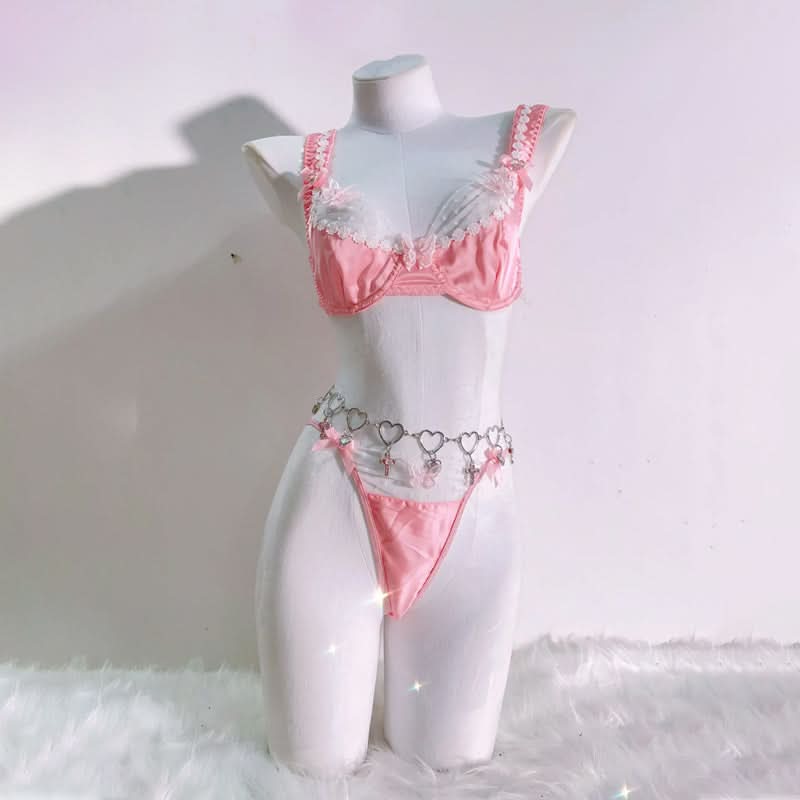 Butterfly applique bowknot short pant set