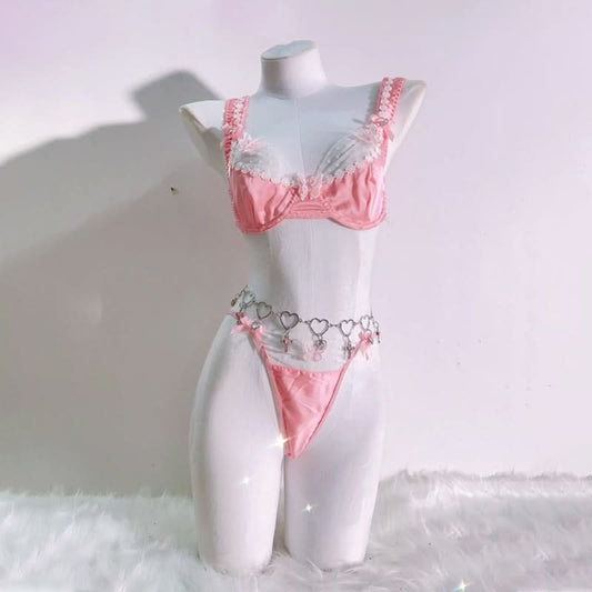 Butterfly applique bowknot short pant set