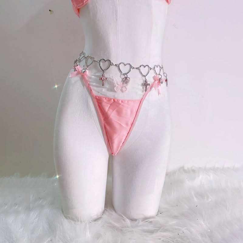 Butterfly applique bowknot short pant set