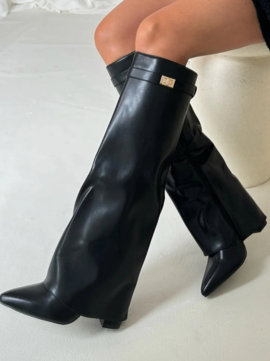 The Emily — Thigh-High Boots with Buckle Detail