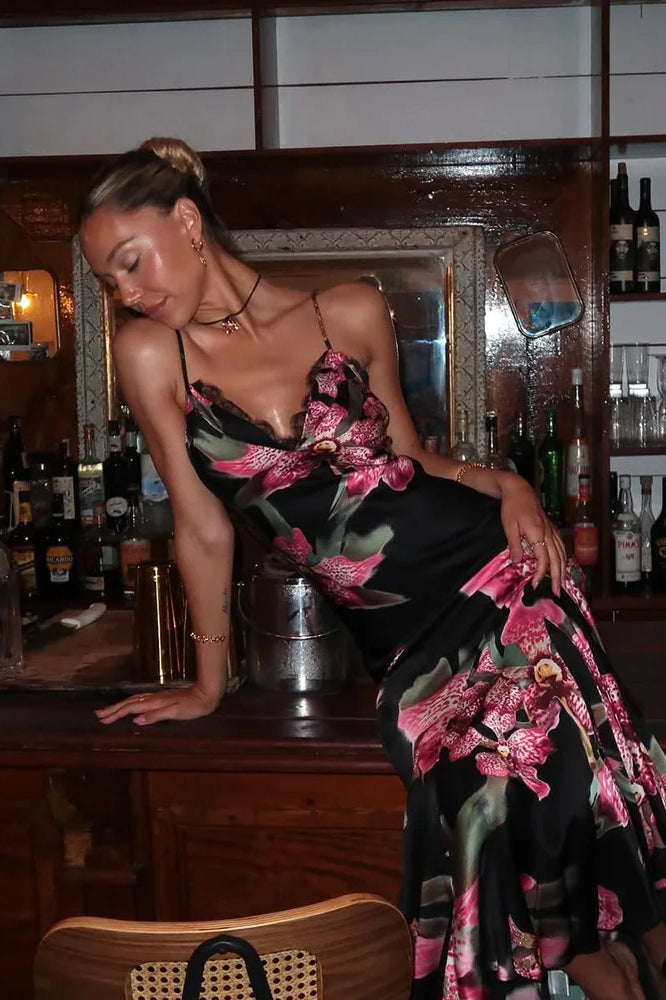 Summer Women's Floral V-Neck Maxi Dress