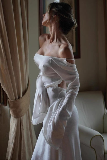 Backless Knit Bodycon Maxi Dress